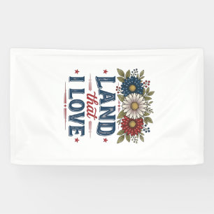 Banderoles Conception de chemise de terre florale patriotique