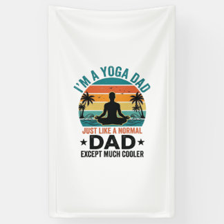 Banderoles Conception de T-shirt drôle de papa yoga Vintage S