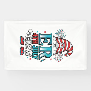 Banderoles Conception de T-shirt Gnome Patriotique ER 4 juill