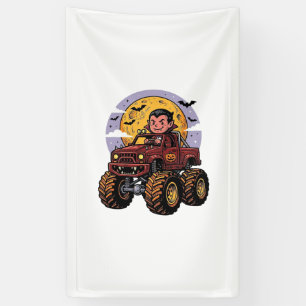 Banderoles Conception de T-shirt Halloween Camion Monstre Vam
