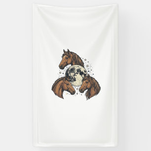 Banderoles Conception de T-Shirt Vectoriel de Cheval de Lune