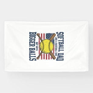Banderoles Conception de t-shirt Vintage Softball Dad Bigger