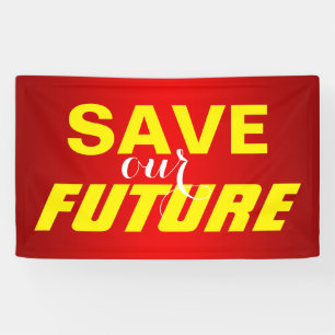 Banderoles Conception de texte simple "SAUVER notre avenir"