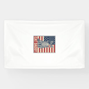 Banderoles Conception de vecteur de chat patriotique Cat Dadd
