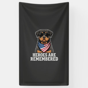 Banderoles Conception de vecteur de chien héros Rottweiler pa