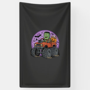 Banderoles Conception graphique de camion monstre Frankenstei
