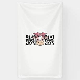 Banderoles Conception graphique de maman vache mignonne arc_1