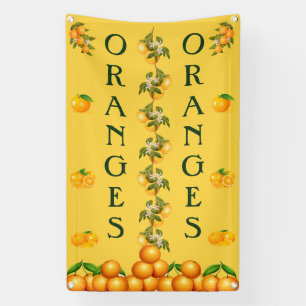 Banderoles Conception personnalisée d'oranges à vendre vertic