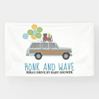 Conduite par Baby shower Honk & Wave Blue SUV