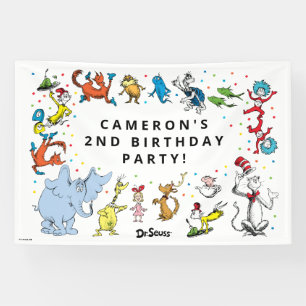 Banderoles Confettis de personnages de Dr Seuss Anniversair