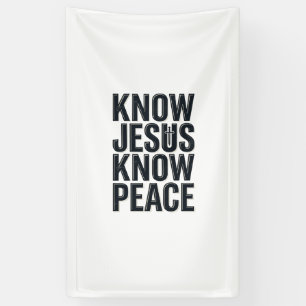 Banderoles Connaître Jésus Connaître la Paix Typographie Chré