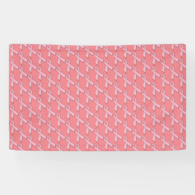 Banderoles Conscience rose chic de cancer du sein de rubans (Horizontal)