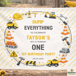 Banderoles Construction 1ST Birthday | Builder Truck Party
