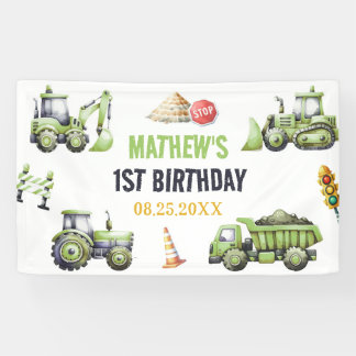 Banderoles Construction Kids 1st Birthday Party