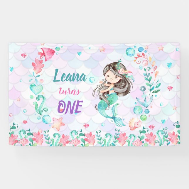 Banderoles Contexte de l'anniversaire de la sirène (Horizontal)