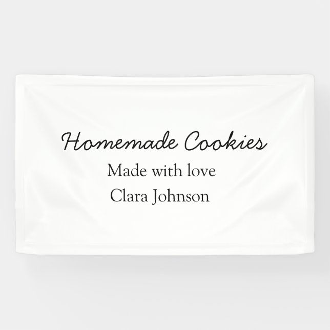 Banderoles Cookiers faits maison ajouter votre nom de texte j (Horizontal)
