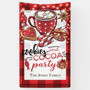 Banderoles Cookies et cacao Fête de Noël Personnalisée