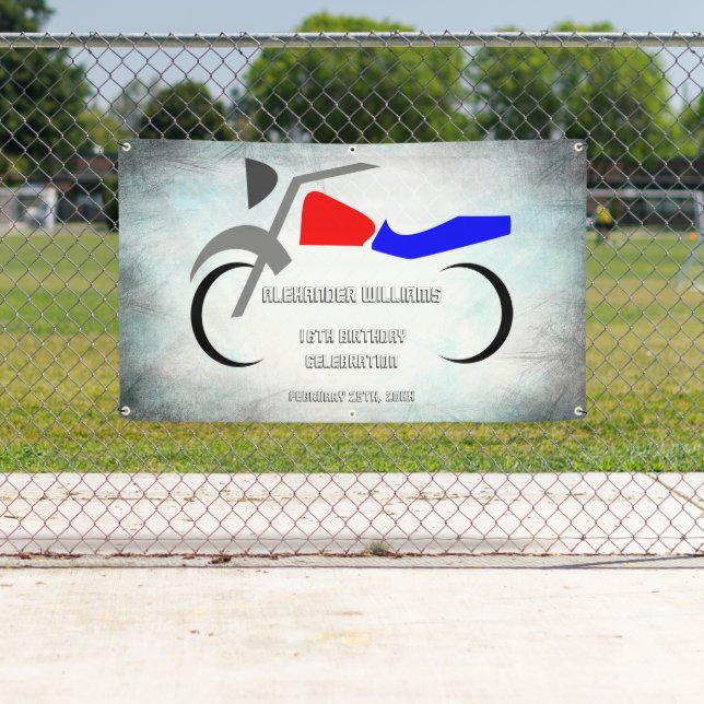 Banderoles Cool Dirt Vélo Masculine 16e anniversaire  (En situation)
