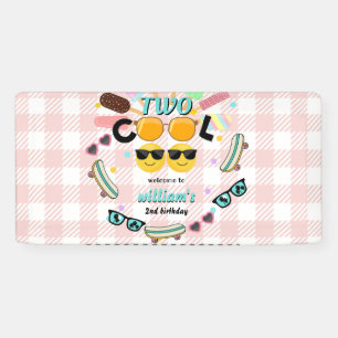 Banderoles cool garçon mignon été doux deux cool 2e anniversa