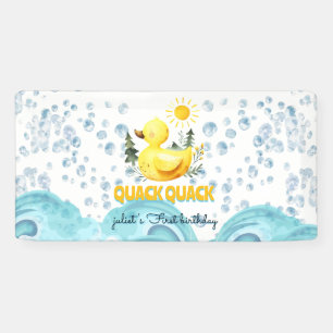 Banderoles Cool jaune 1er canard en caoutchouc invitations d'