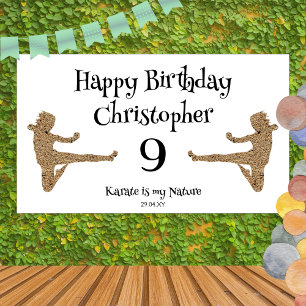 Banderoles Cool moderne Arts martiaux Karate Anniversaire de 