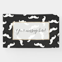 Cool moderne Noir Blanc Mustache Motif