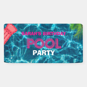 Banderoles Cool Pool Party   Nage Invitation d'anniversaire
