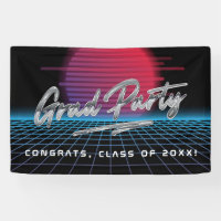 Cool Retro 80's Synthwave New Wave Grad Party