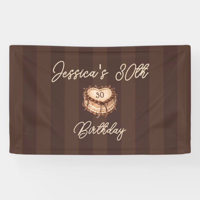 Banderoles Coquette Heart Cake Banner (Horizontal)