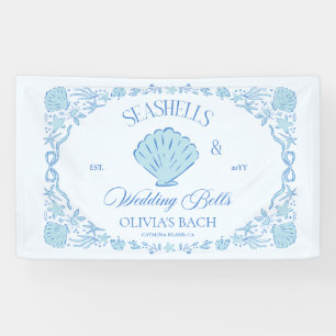 Banderoles Coquillages et Cloches de Mariage Enterrement de V