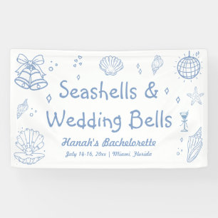 Banderoles Coquillages et cloches Mariages Bachelorette Bienv