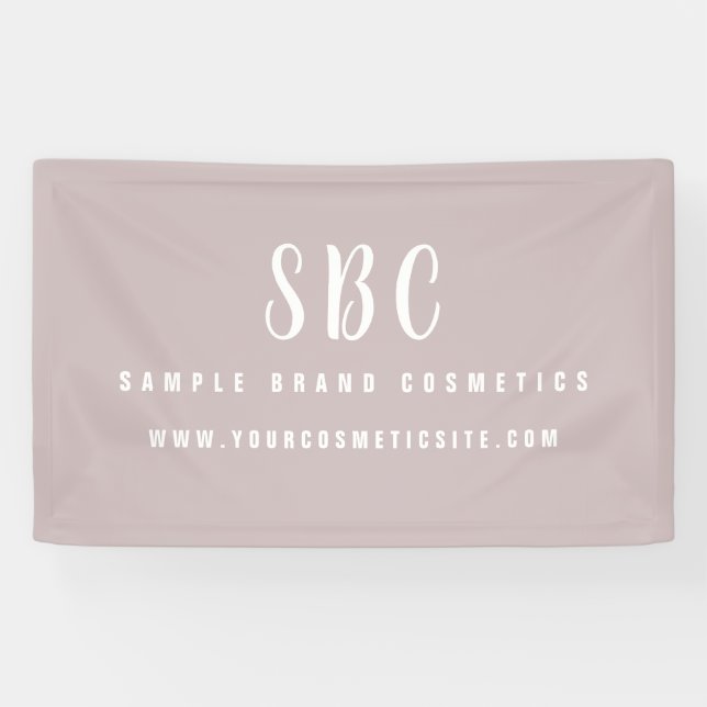 Banderoles Cosmétique chic moderne Monogramme d'entreprise (Horizontal)