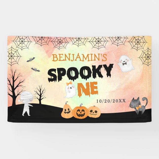 Banderoles Costume enfant Halloween 1er anniversaire fête (Horizontal)