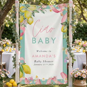 Banderoles Côte d'Amalfi Citron Eté Italien Ciao Baby Shower