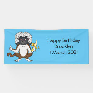 Banderoles Cotton Top Tamarin montoon est une illustration