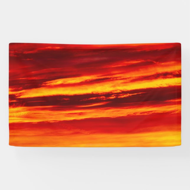 Banderoles Coucher de soleil rouge (Horizontal)