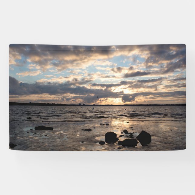 Banderoles Coucher de soleil sur la plage (Horizontal)