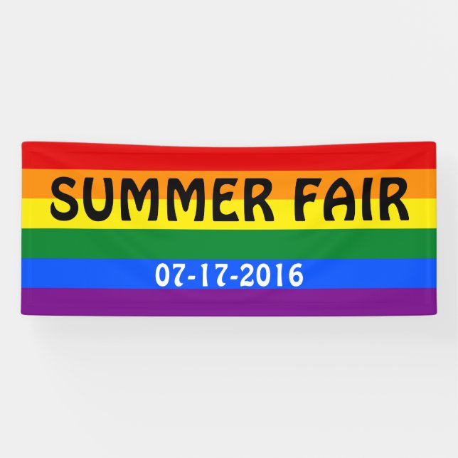 Banderoles COULEURS DE DRAPEAU PLANIFIQUE / LGBT + vos idées (Horizontal)