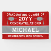 Couleurs de l'école rouge et gris argent