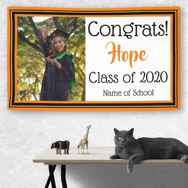 Banderoles Couleurs orange et noire de l'école Photo (Créateur téléchargé)