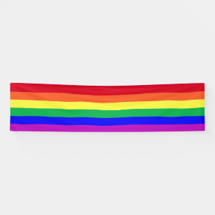 Banderoles Couleurs Vives Fierté LGBTQ Arc-en-Ciel Rayures Fê