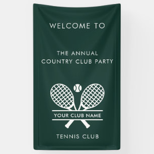 Banderoles Country Club Nom Tennis Team Événements Green Cust