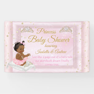 Banderoles Couronne de Princesse pour Baby Shower Rose Ethniq
