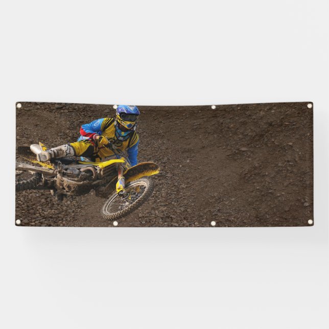 Banderoles Course à vélo modèle Motocross (Horizontal)