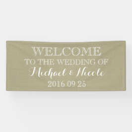 Banderoles Coutume rustique d'Affiche de bienvenue de mariage