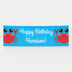 Banderoles Crabe Anniversaire Soirée Cartoon Enfants