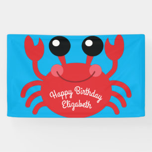 Banderoles Crabe Anniversaire Soirée Cartoon Enfants