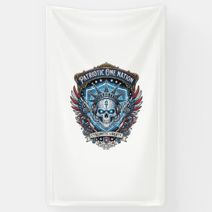 Banderoles Crâne Liberté Cyber Patriotique Futur Cyberpunk Gr