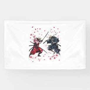 Banderoles Crâne Samurai Duel