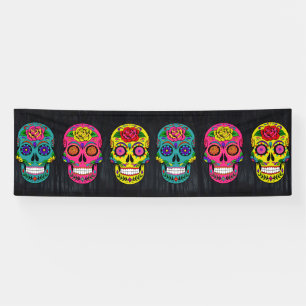 Banderoles Crânes de Día de los Muertos Sugar